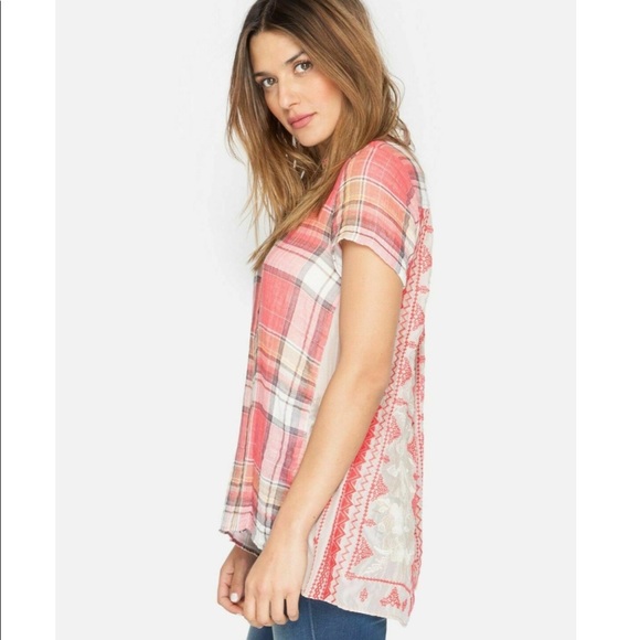 Johny Was Plaid embroidered western top - Picture 4 of 12
